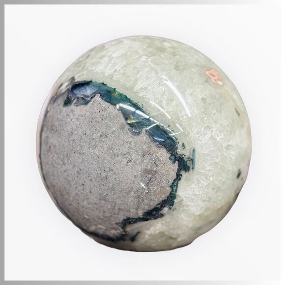 Huge Amethyst Sphere XL Crystal Geode Cavity 5.75" Polished, 9 lbs 15 oz - Picture 3 of 8